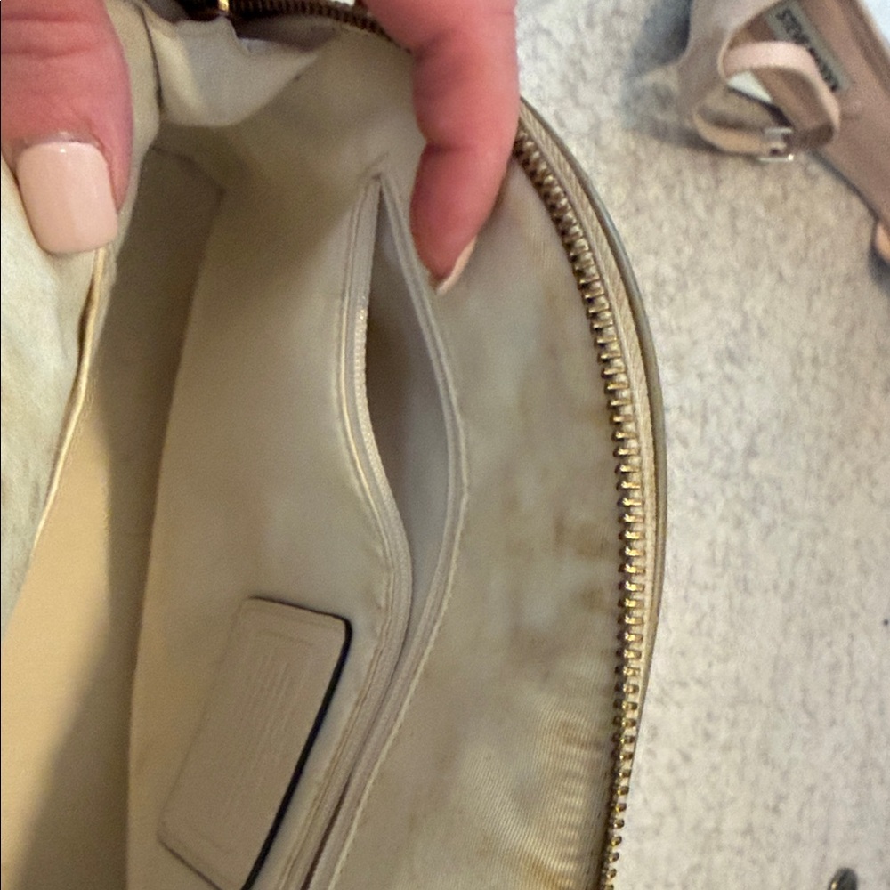 Coach Tan and White Signature Satchel - Picture 5 of 5